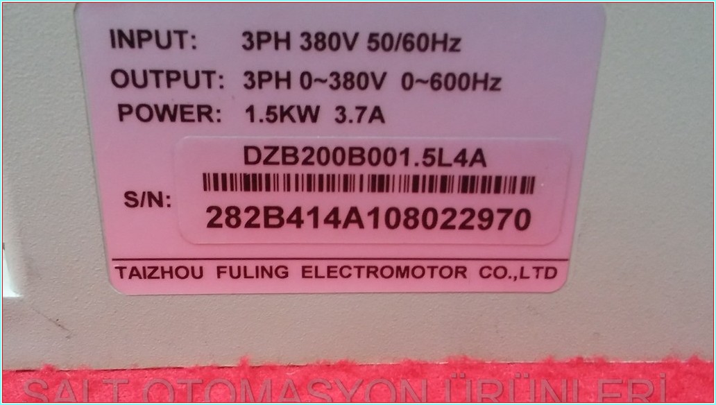 FULING DZB200B001.5L4A 1,5KW 380V SÜRÜCÜ