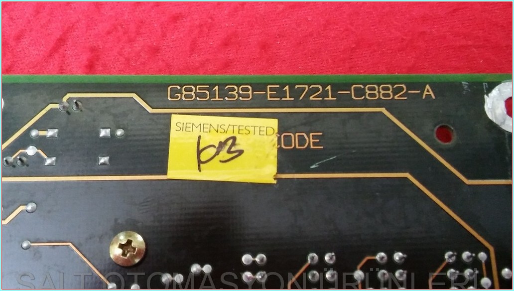 SIEMENS G85139-E1721-A GÜÇ KAYNAĞI PANOSU SÜRÜCÜ KARTI