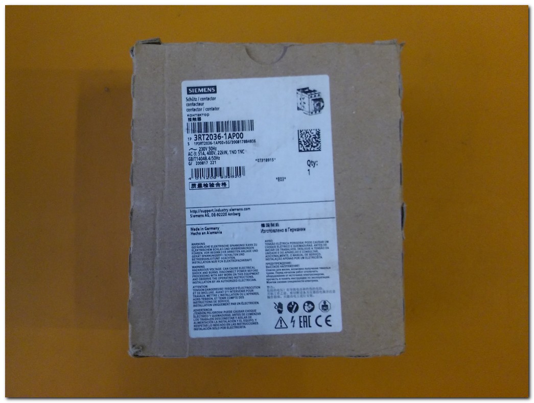 SIEMENS 3RT2036-1AP00 SIFIR KUTULU SIRIUS 22KW KONTAKTÖR
