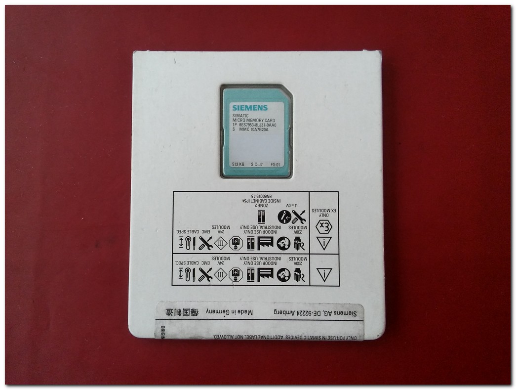 SIEMENS 6ES7 953-8LJ31-0AA0 SIMATIC S7-300 512KB MICRO MEMORY CARD SIFIR KUTULU HAFIZA KARTI