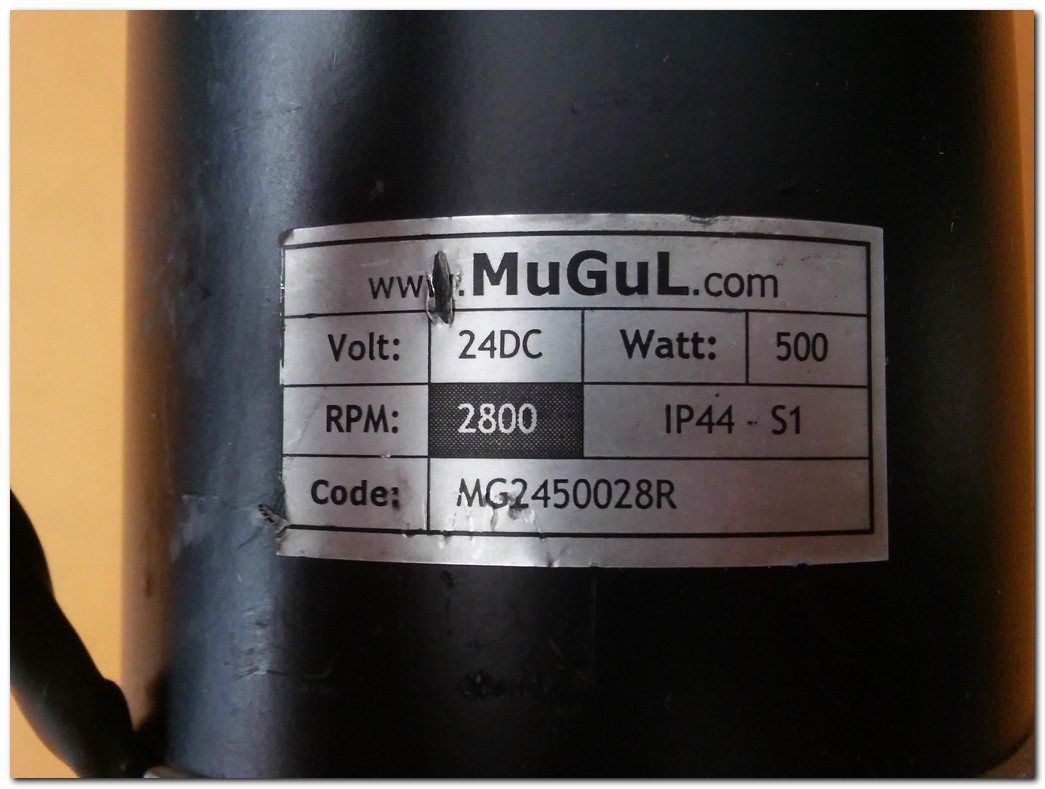MUGUL MG2450028R 24VDC 2800 RPM 500W DC MOTOR