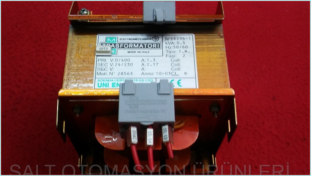 ELETTROMECCANICA TRASFORMATORI 28563 CEI96-1 TRASFORMATÖR