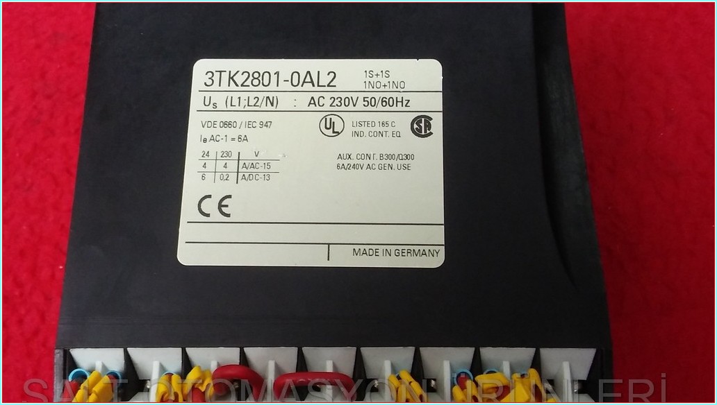 SIEMENS 3TK28 3TK2801-0AL2 KONTAKTÖR GÜVENLİK KOMBİNASYONU