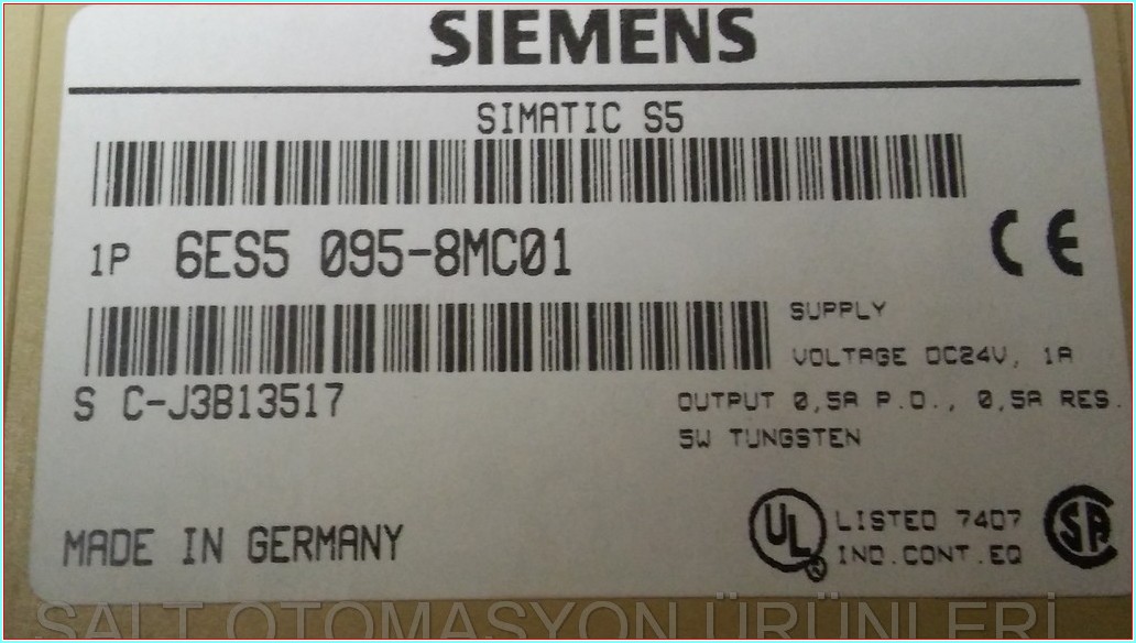 6ES5 095-8MC01 SIMATIC S5-95U 6ES5095-8MC01 SİEMENS