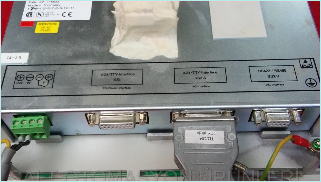 SIEMENS 6AV3515-1EB30-1AA0 COROS OP15 OP 15-A1 OPERATÖR PANEL