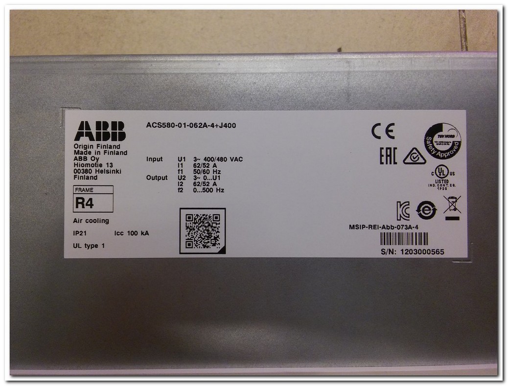 ABB ACS580-01-062A-4 J400 ACS580-01-062A-4 