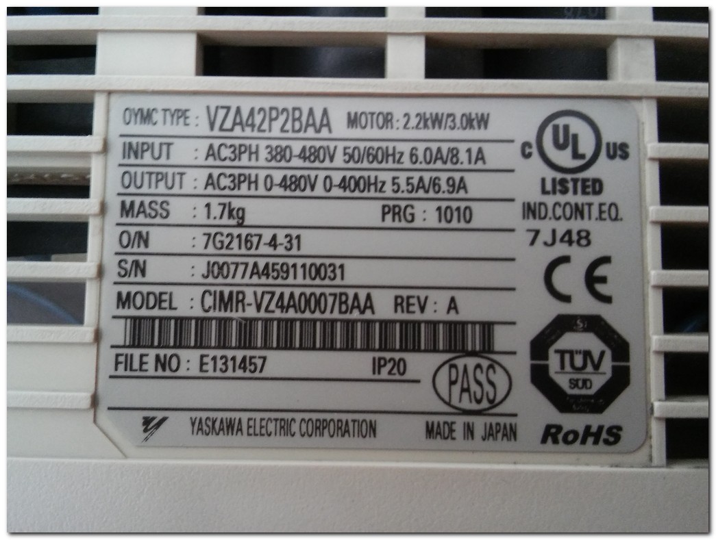 CIMR-VZ4A0007BAA VZA42P2BAA OMRON