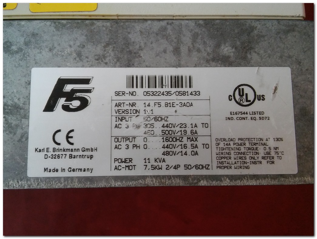 KEB 14F5B1E-3AOA 14.F5.B1E-3AOA 14.F5.B1E-3A F5 7,5KW GENİŞ KASA SERVO SÜRÜCÜ