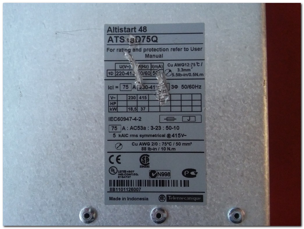 SCHNEİDER ATS48D75Q 37KW SÜRÜCÜ ALTİSTART 48 ATS48 37 KW INVERTER DRIVE