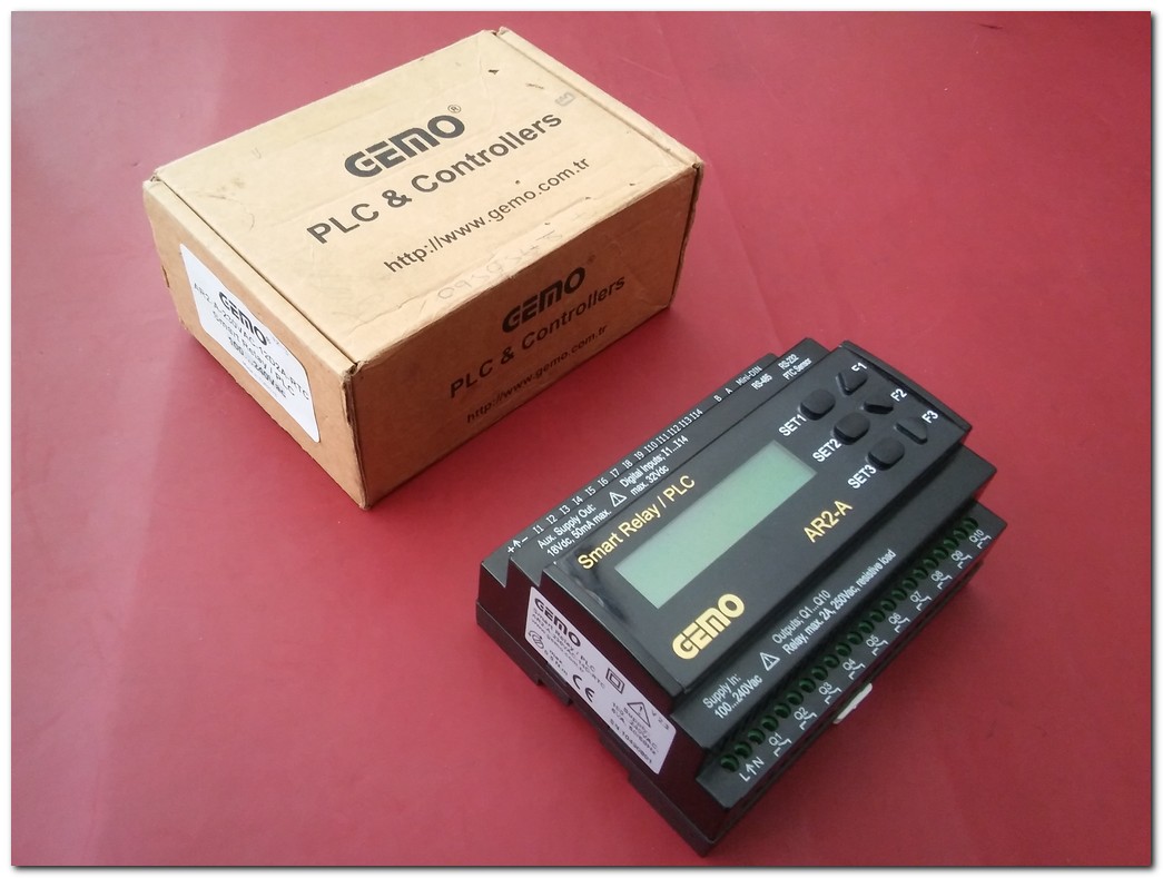 GEMO AR2-A-230VAC-12D2A-RTC AR2-A SMART RELAY - PLC AR2-A-230VAC SIFIR KUTULU PLC