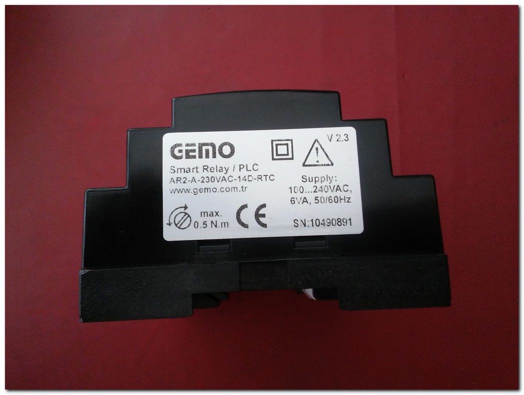 GEMO AR2-A-230VAC-12D2A-RTC AR2-A SMART RELAY - PLC AR2-A-230VAC SIFIR KUTULU PLC