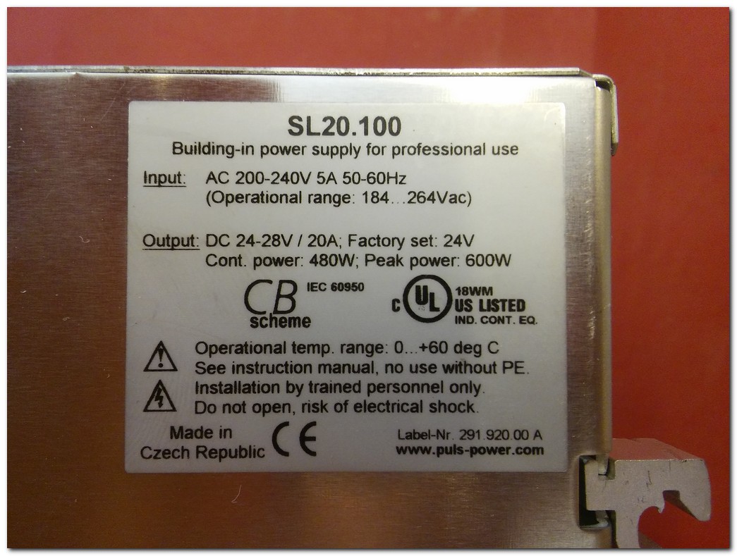 PULS SL20 SL20.100 SL20 100 24V 20A POWER SUPPLY GÜC KAYNAGI