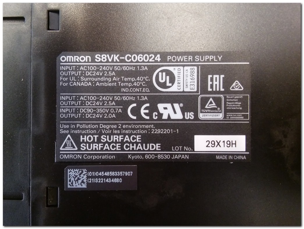 OMRON S8VK-G06012 12V DC 4,5A POWER SUPPLY GÜC KAYNAGI