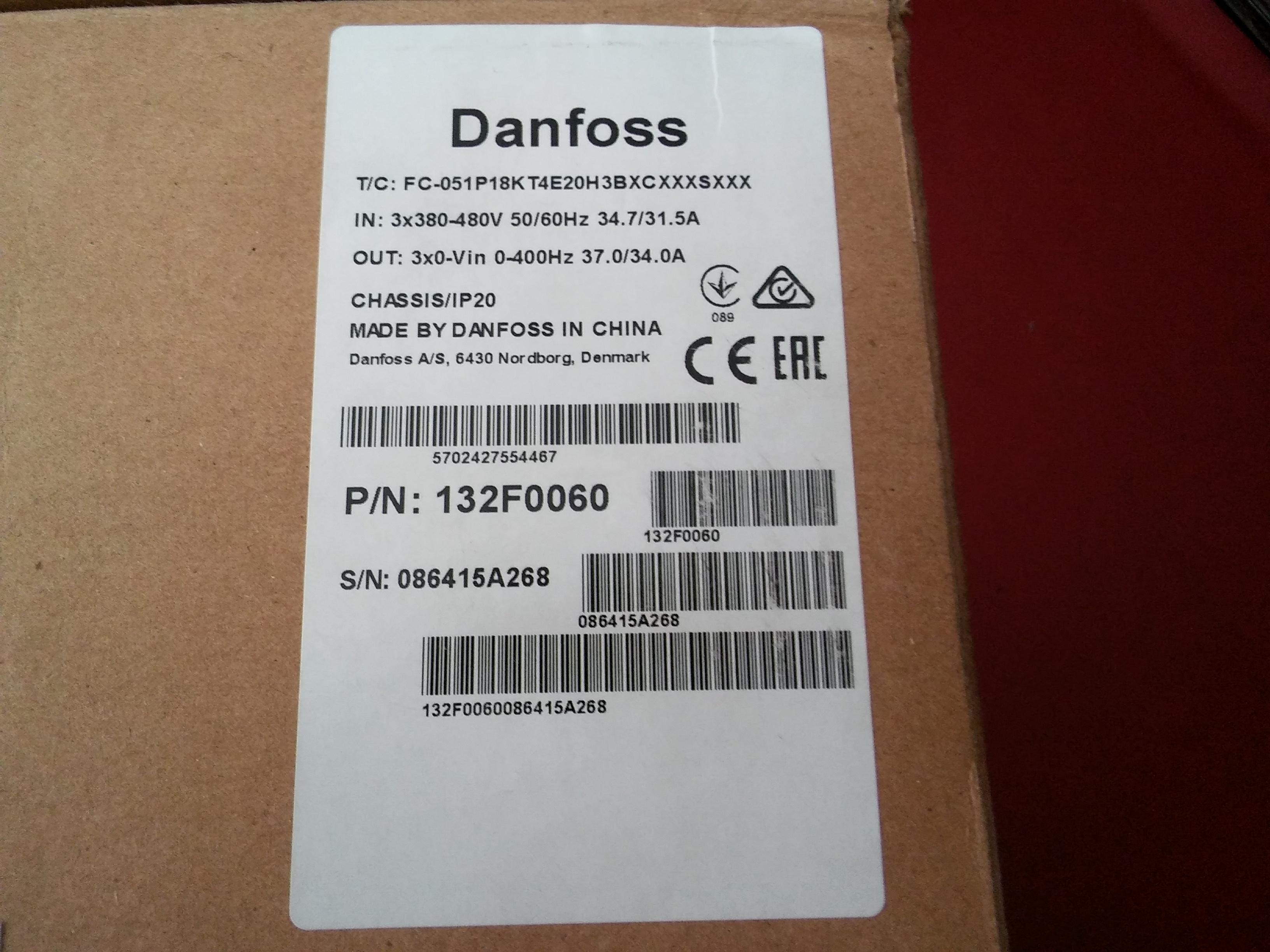 DANFOSS FC-051P18KT4E20H3B VLT MİCRO DRİVE 18,5KW SÜRÜCÜ