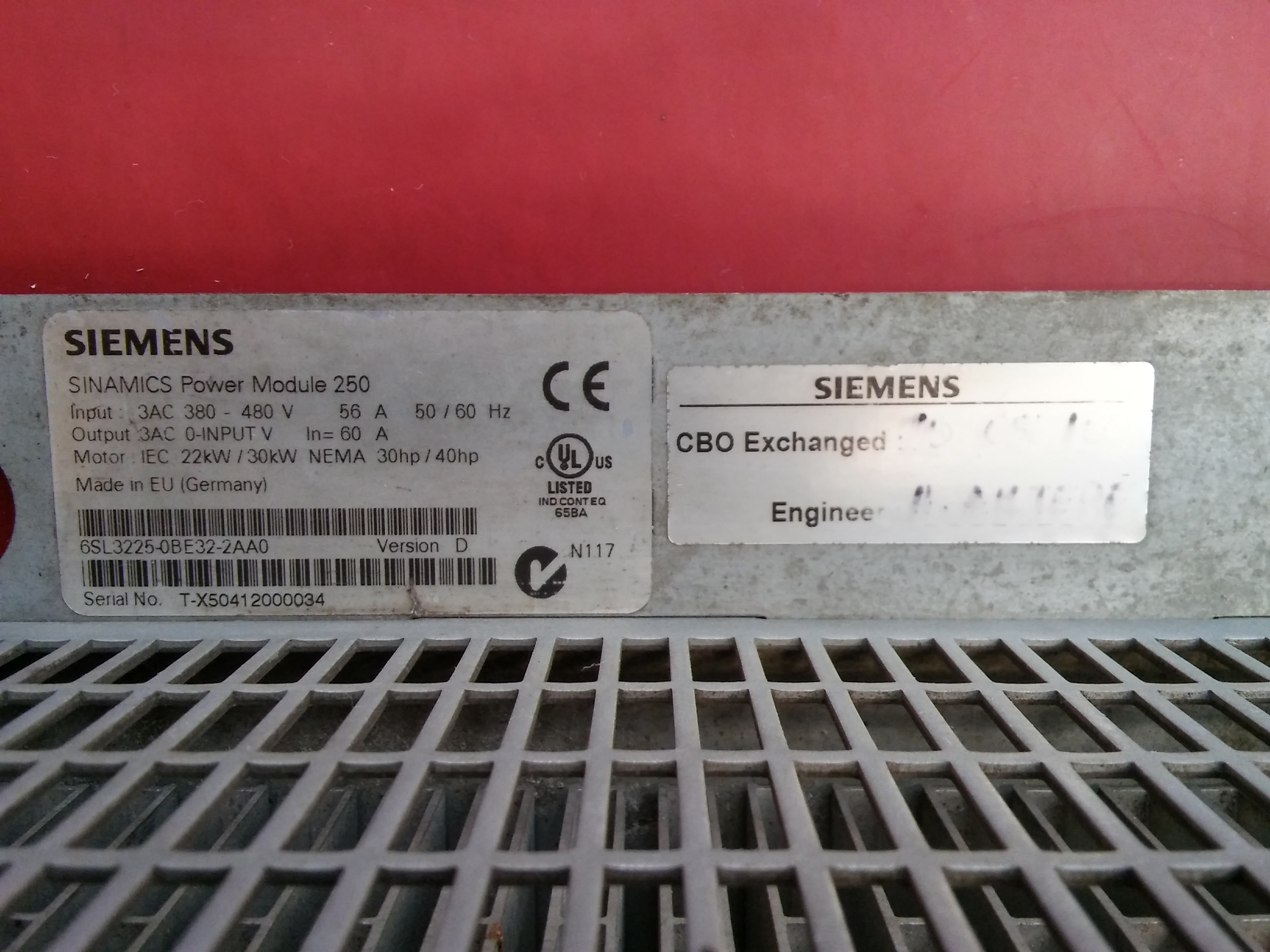 SIEMENS 6SL3225-0BE32-2AA0 SINAMICS POWER MODULE 250  30KW SÜRÜCÜ