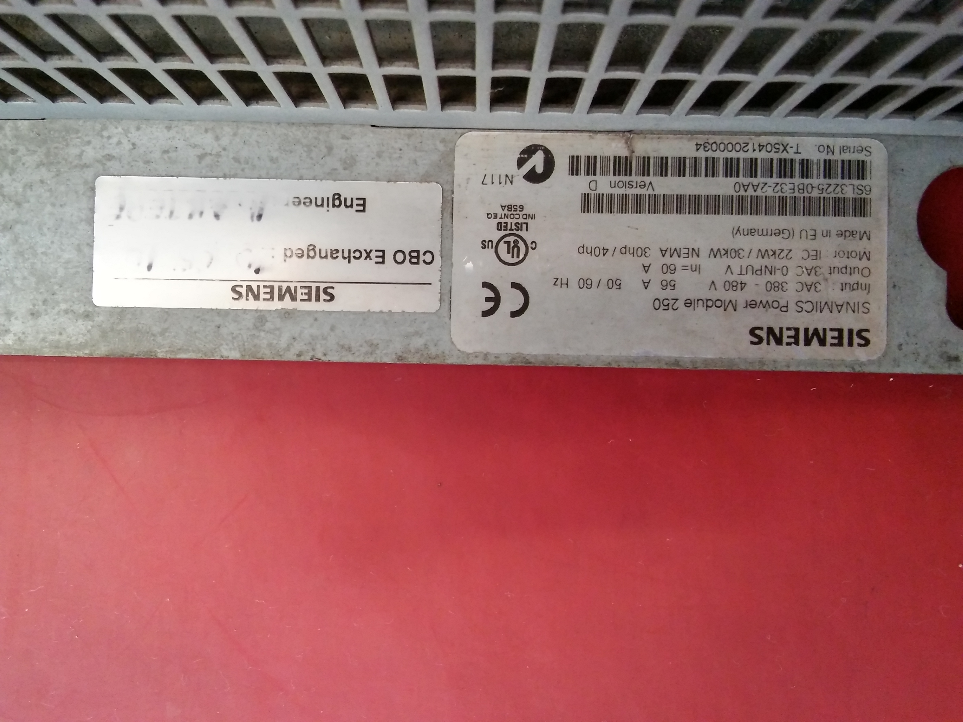 SIEMENS 6SL3225-0BE32-2AA0 SINAMICS POWER MODULE 250  30KW SÜRÜCÜ