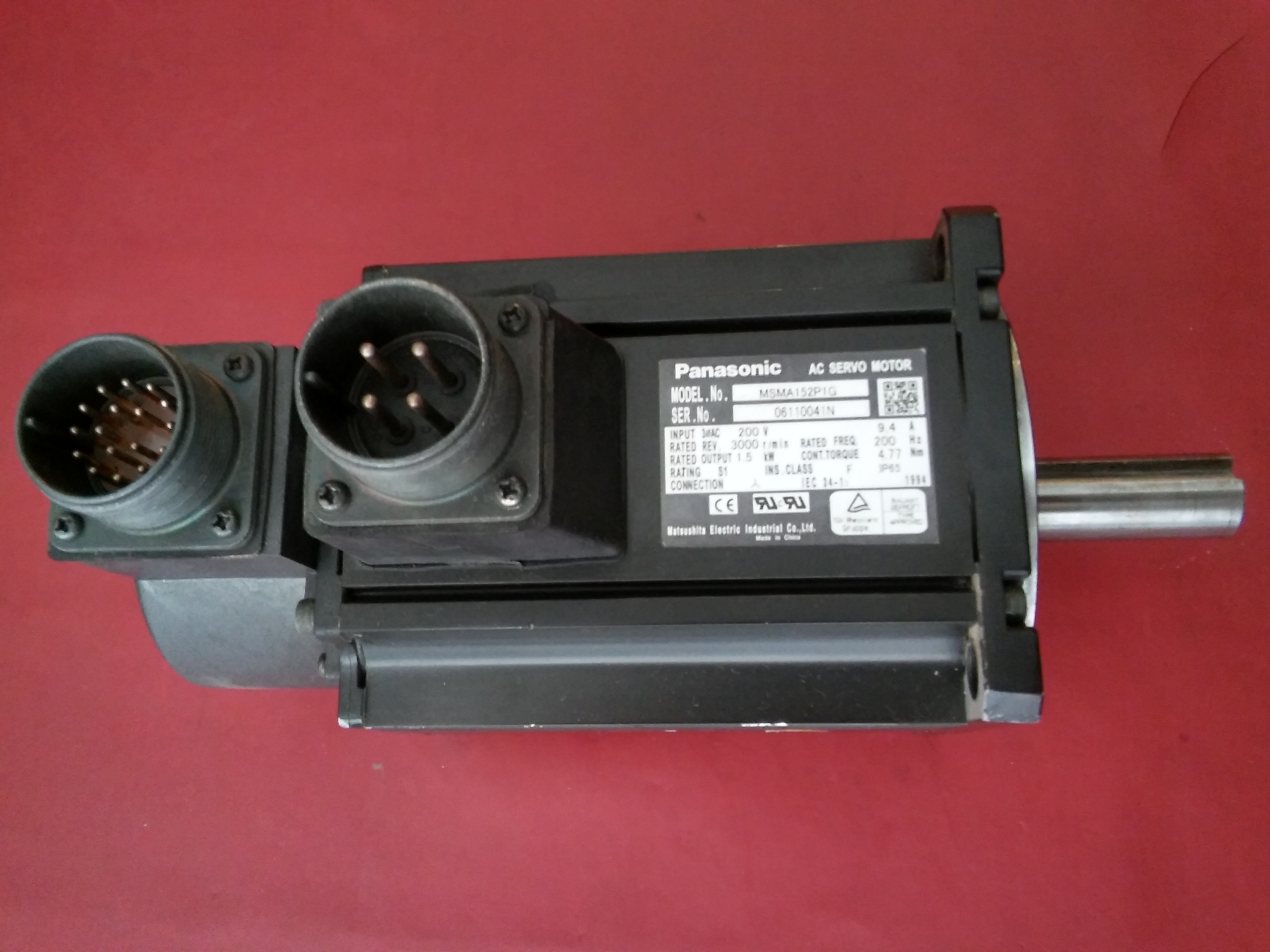 PANASONİC MSMA152P1G MSMA 1,5KW AC SERVO MOTOR