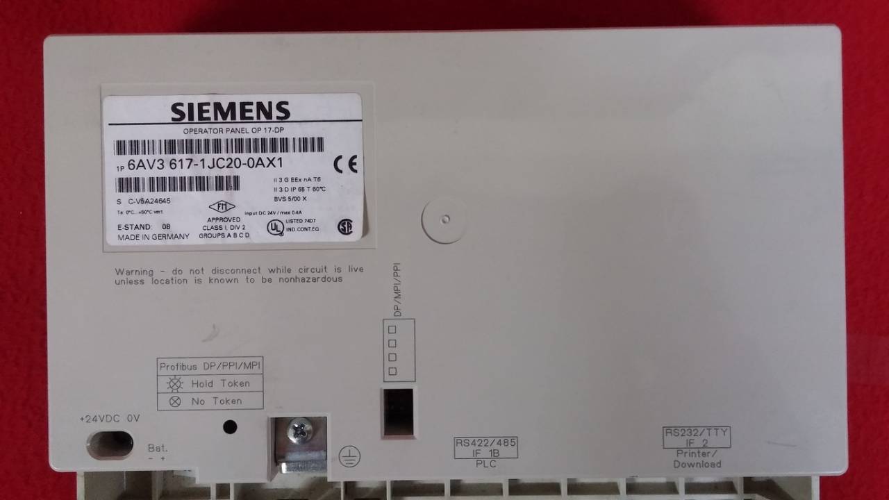 SIEMENS 6AV3 617-1JC20-0AX1 6AV3617-1JC20-0AX1OPERATÖR PANEL