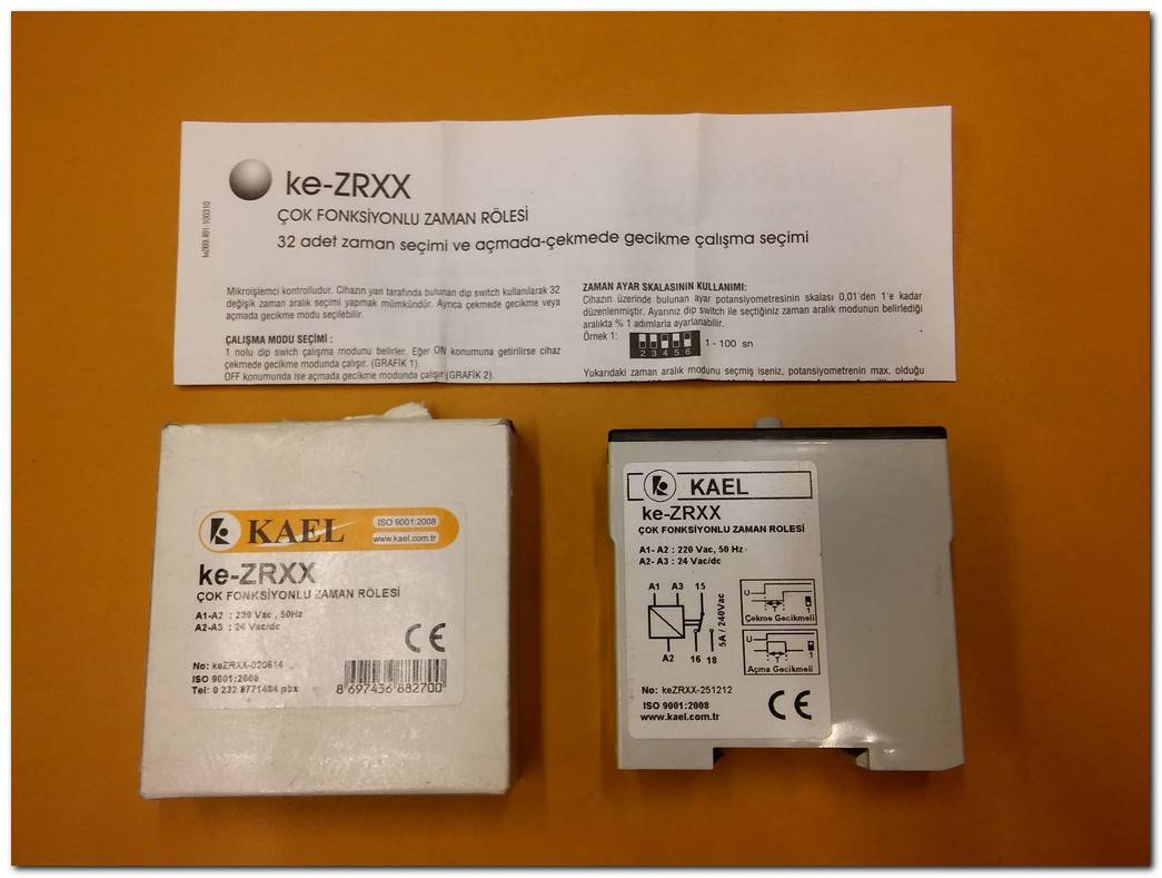 KAEL KE-ZRXX SIFIR KUTULU ÇOK FONKSİYONLU ZAMAN RÖLESİ KEZRXX-251212