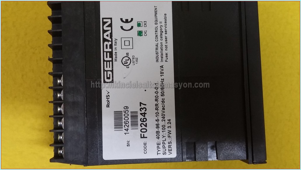 GEFRAN 40B-96-5-10-RR-R0-0-0-1 F026437 SIFIR ISI KONTROL CİHAZI