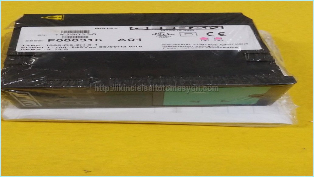 GEFRAN 1000-R0-2H-0-1 F000316 A01 (AMUT) SIFIR KUTULU ISI KONTROL CİHAZI