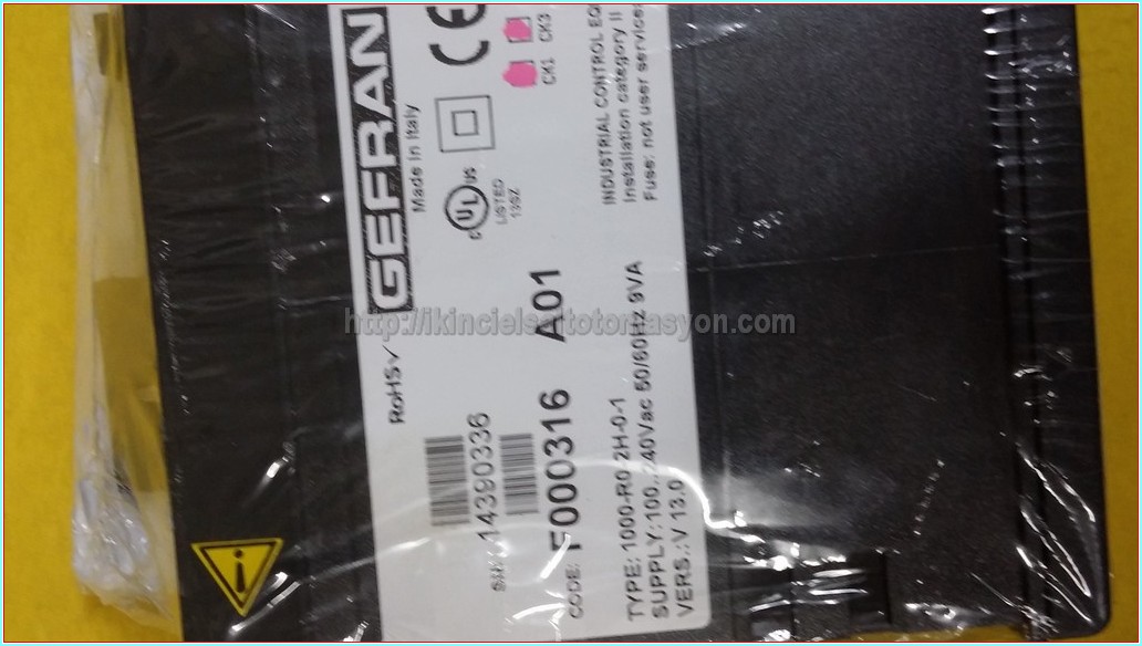 GEFRAN 1000-R0-2H-0-1 F000316 A01 (AMUT) SIFIR KUTULU ISI KONTROL CİHAZI