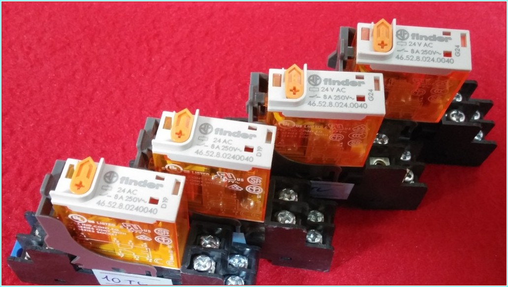 FİNDER 46.52.8.024.0040 24VAC 8A 250V  G24-D19 DİP SÖKETLİ 2 KONTAKLI SIFIR MİNİ RÖLE