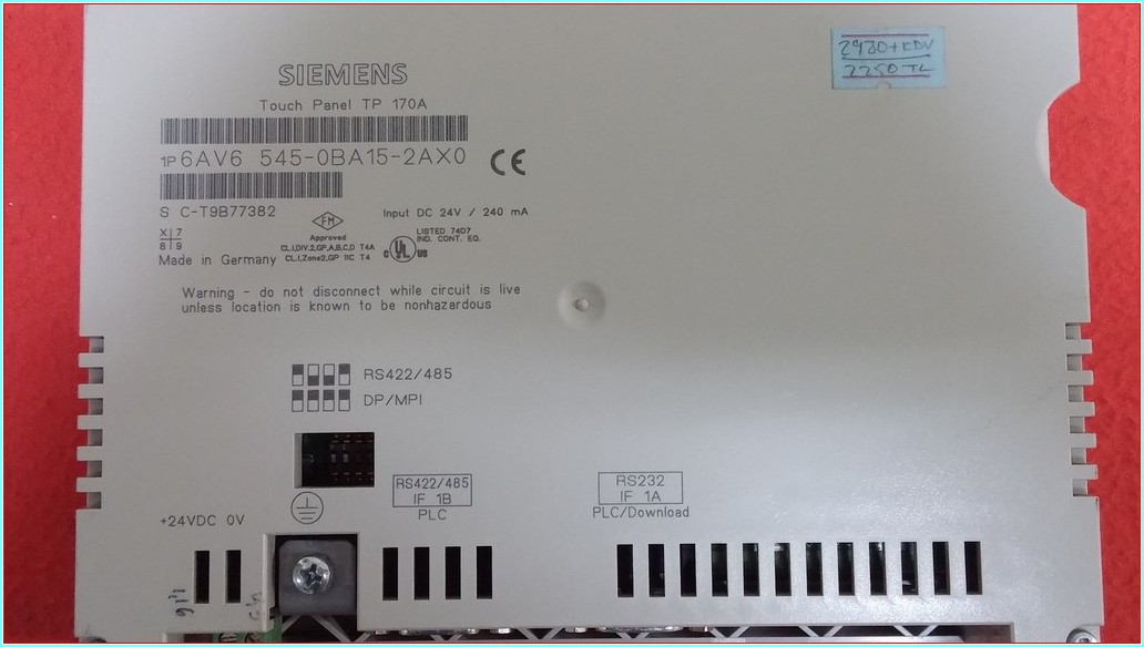 SIEMENS 6AV6 545-0BA15-2AX0 TOUCH PANEL DOKUNMATİK OPERATÖR PANEL
