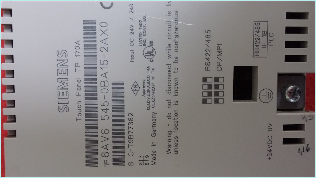 SIEMENS 6AV6 545-0BA15-2AX0 TOUCH PANEL DOKUNMATİK OPERATÖR PANEL