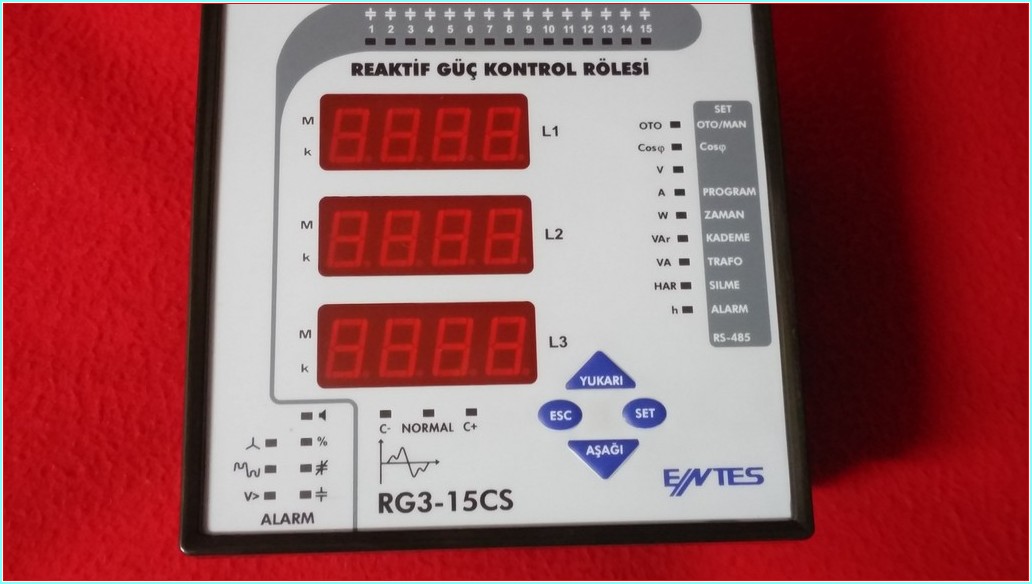 ENTES RG3-15CS SIFIR REAKTİF GÜÇ KONTROL RÖLESİ