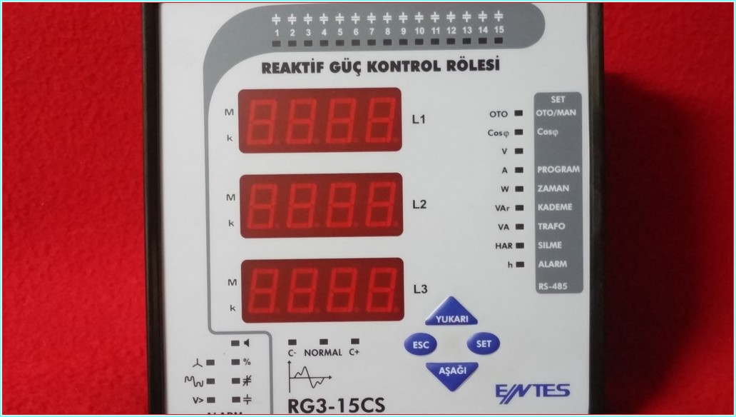 ENTES RG3-15CS SIFIR REAKTİF GÜÇ KONTROL RÖLESİ