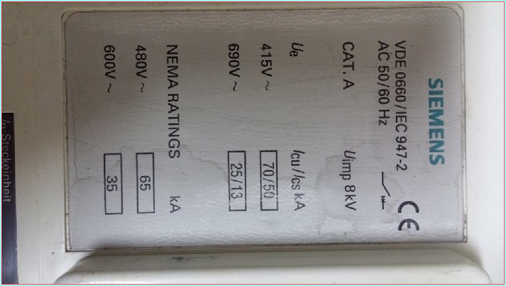 SIEMENS 3VF7 3VF97 18-1AJ10 400-800A TMŞ