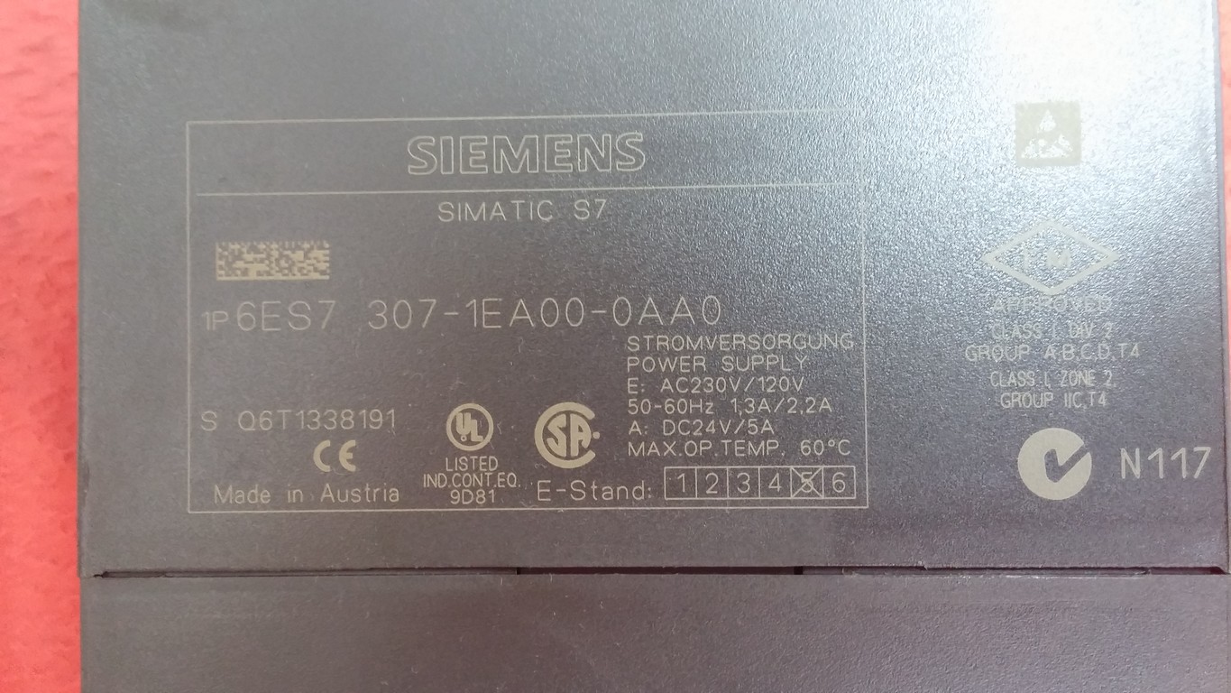SIEMENS 6ES7 307-1EA00-0AA0 6ES7307-1EA00-0AA0 PS307 5A GÜÇ KAYNAĞI