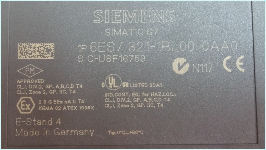SIEMENS 6ES7 321-1BL00-0AA0 S7-300 DİJİTAL GİRİŞ MODÜLÜ