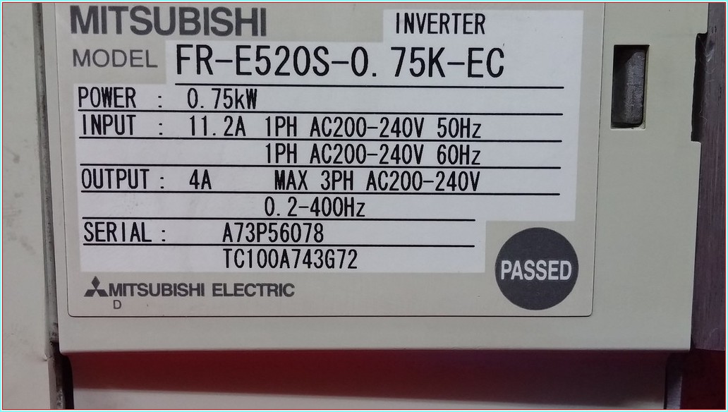 MITSUBISHI FR-E520S-0.75K-EC FR-E520S-0,75K-EC 0,75 KW SÜRÜCÜ