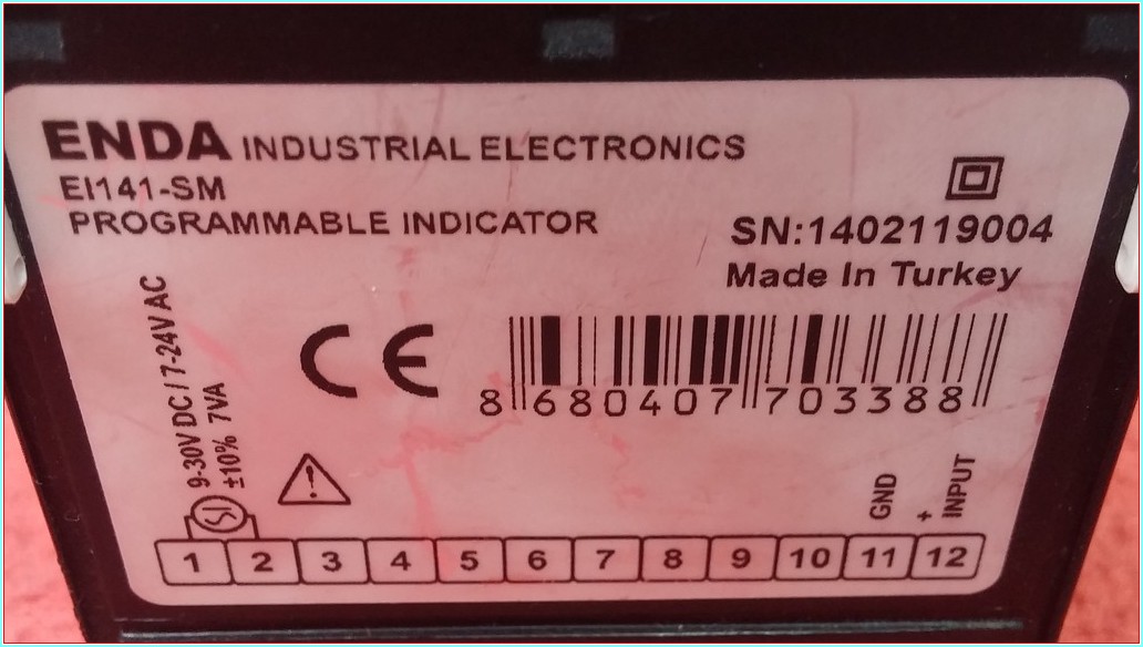 ENDA EI141-SM EI141 PROGRAMMABLE INDICATOR