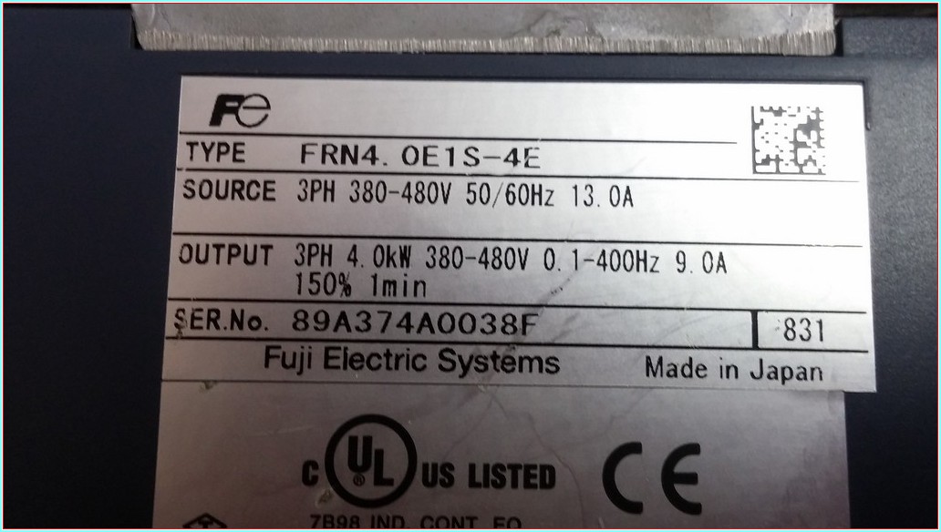 FUJİ FRN4.0E1S-4E FRN4 0E1S-4E FRENIC-MULTİ MULTİ 4KW SÜRÜCÜ