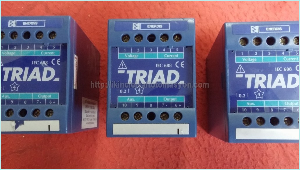 ENERDIS TRIAD T11 TD 003  TD003 IEC 688 0-750A 4-20MA AUX 110VDC PROGRAMLANABİLİR TRANSDUKER MENŞEİ: FRANSA 