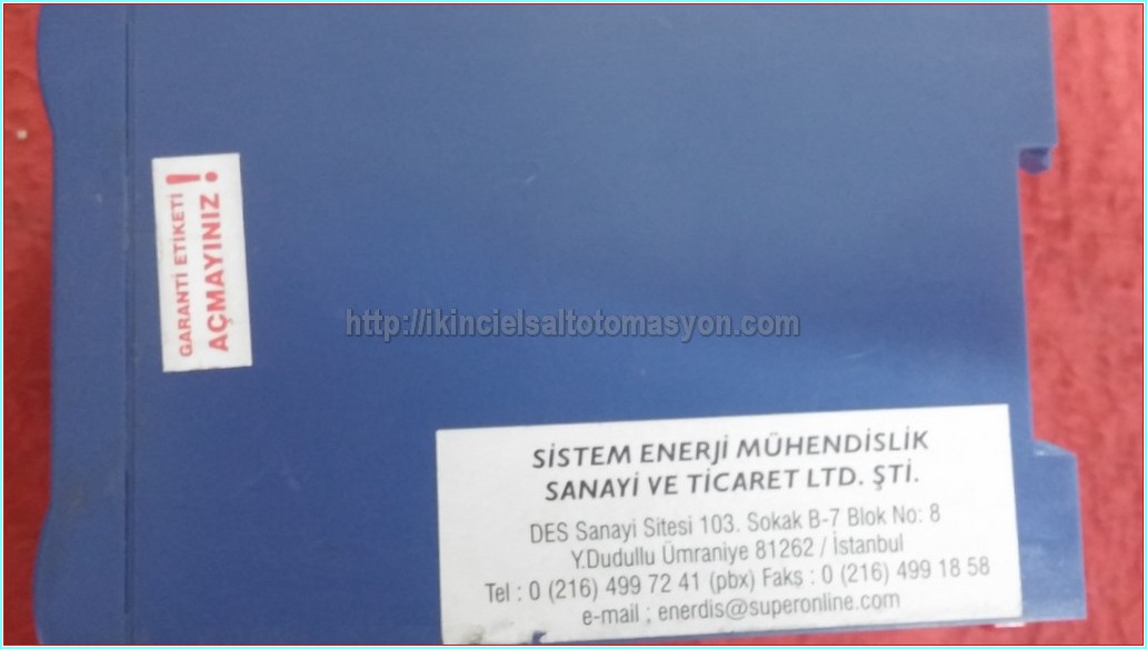 ENERDIS TRIAD T11 TD 003  TD003 IEC 688 0-750A 4-20MA AUX 110VDC PROGRAMLANABİLİR TRANSDUKER MENŞEİ: FRANSA 