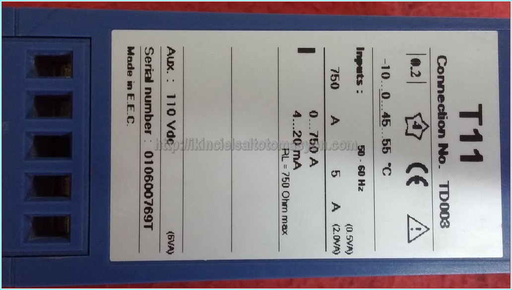 ENERDIS TRIAD T11 TD 003  TD003 IEC 688 0-750A 4-20MA AUX 110VDC PROGRAMLANABİLİR TRANSDUKER MENŞEİ: FRANSA 