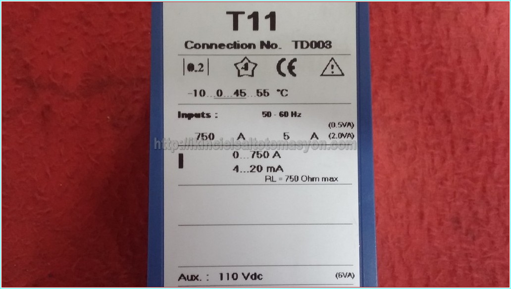 ENERDIS TRIAD T11 TD 003  TD003 IEC 688 0-750A 4-20MA AUX 110VDC PROGRAMLANABİLİR TRANSDUKER MENŞEİ: FRANSA 
