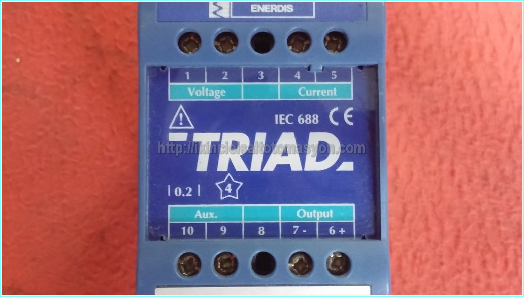 ENERDIS TRIAD T11 TD 003  TD003 IEC 688 0-750A 4-20MA AUX 110VDC PROGRAMLANABİLİR TRANSDUKER MENŞEİ: FRANSA 