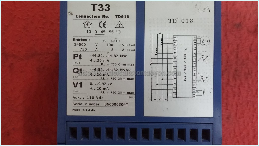 ENERDIS TRIAD T33 TD018 TD 018 IEC 688 T33 OBSOLETE- REPLACED BY TRIAD2 T303