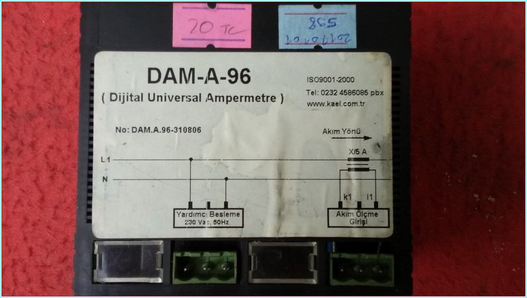 KAEL DAM-A-96 96X96 DİGİTAL UNİVERSAL AMMETER