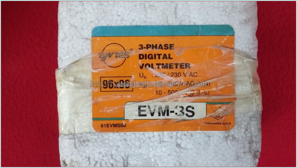 ENTES EVM-3S 96X96 SIFIR KUTULU DIGITAL VOLTMETER