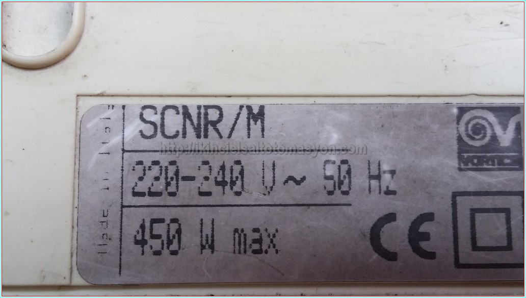 VORTICE SCNR/M ELEKTRONİK GERİ DÖNDÜRÜLEMEZ HIZ KONTROL CİHAZI