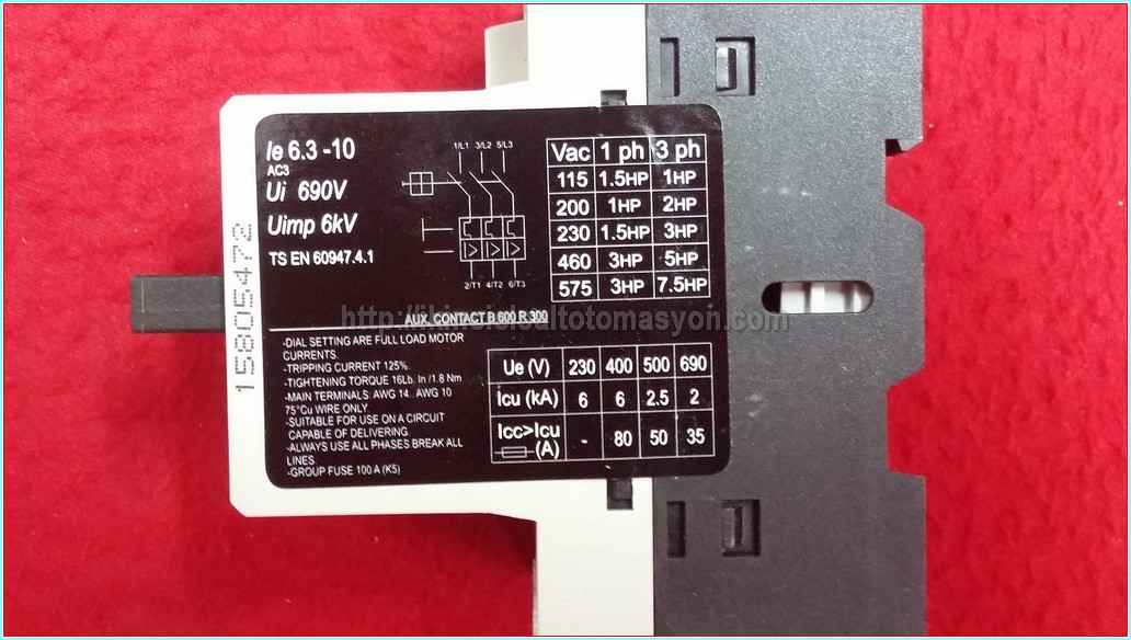 EMAS MKS1TM-10 6,30-10,0A SIFIR KUTULU MOTOR KORUMA