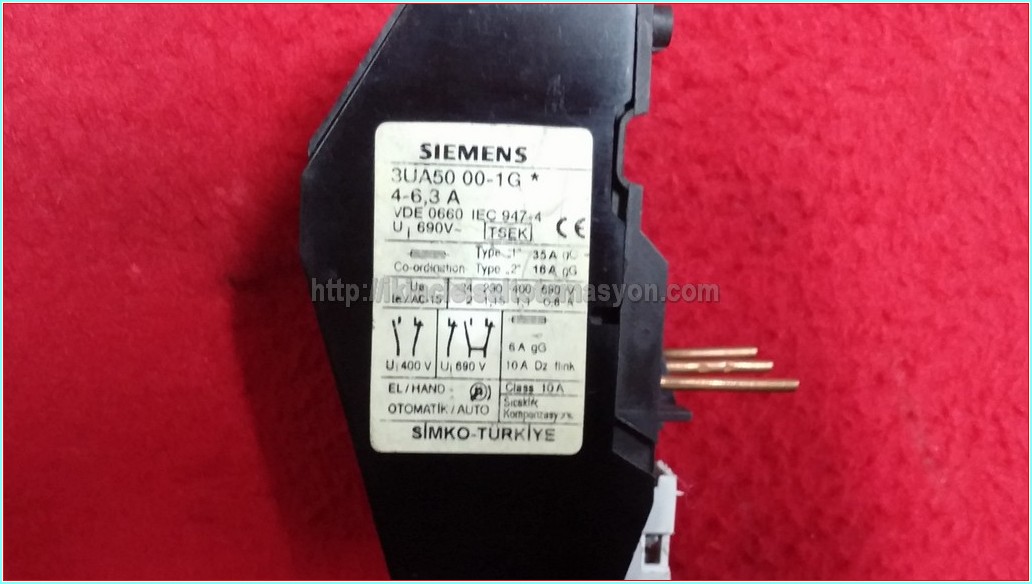SIEMENS 3UA50 00-0J 0,63-1A MOTOR KORUMA
