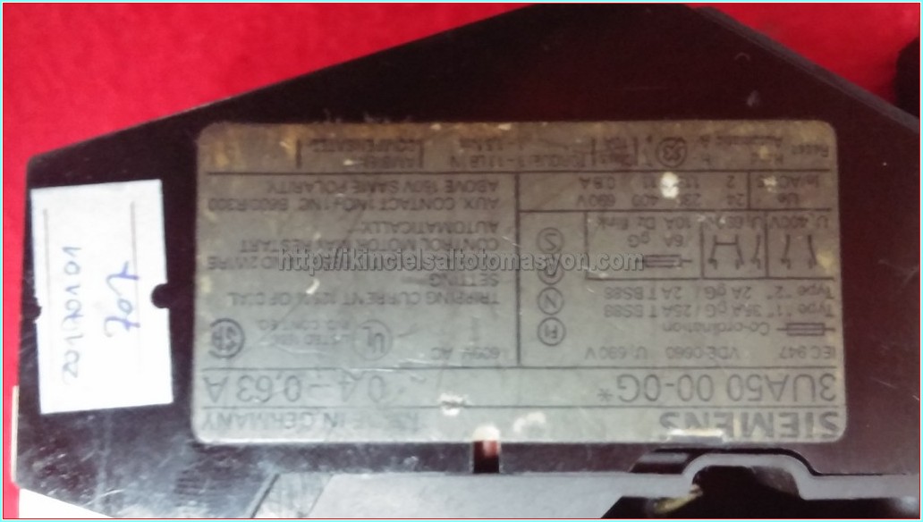 SIEMENS 3UA59 00-2P 50-63A MOTOR KORUMA