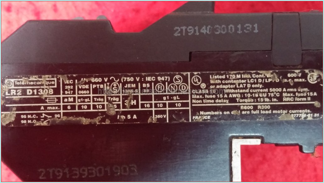TELEMECANİQUE LR2 D1308 2,5-4A MOTOTR KORUMA